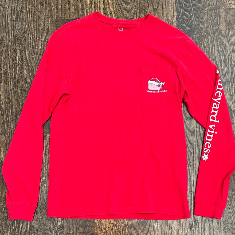 Vineyard Vines Bright Red Crewneck Shirt sz XS